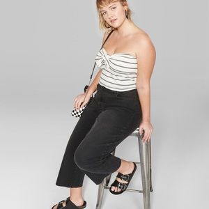 wild fable plus size cropped wide pant leg jeans